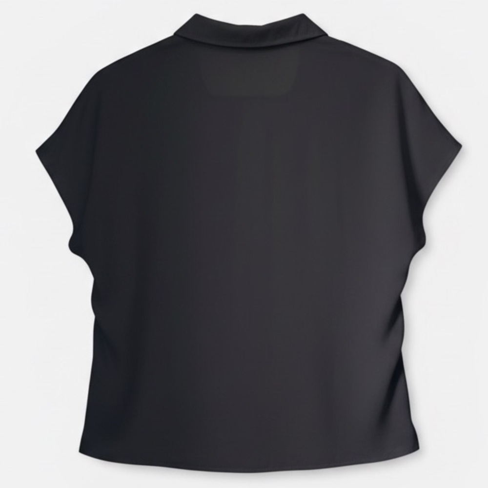 Van Heusen Black Blouse Size M Business Casual Work Top NWOT - Picture 2 of 5